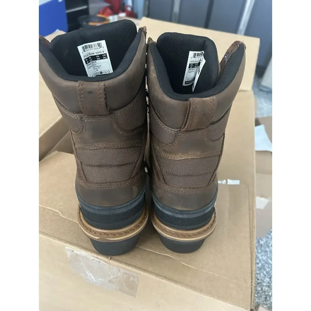 Carhartt 8” Insulated Waterproof Leather Logger Work Boot Crazy Horse Brown 11.5